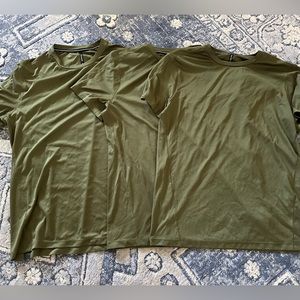 Lot of three Ten Thousand Lightweight Shirts Medium Green Olive Army